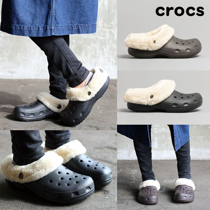 shearling lined crocs